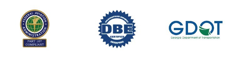 Icons of FAA, DBE and GDOT logos