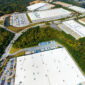 Photo of an aerial view of the Amazon Distribution Center