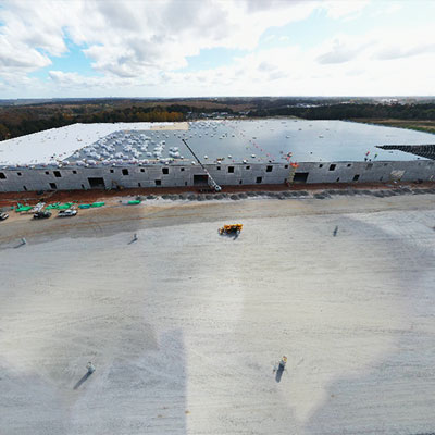 Photo of an aerial view of the Home Depot Warehouse in Lithonia, GA