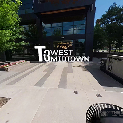 Image of the front entrance of the T3 building